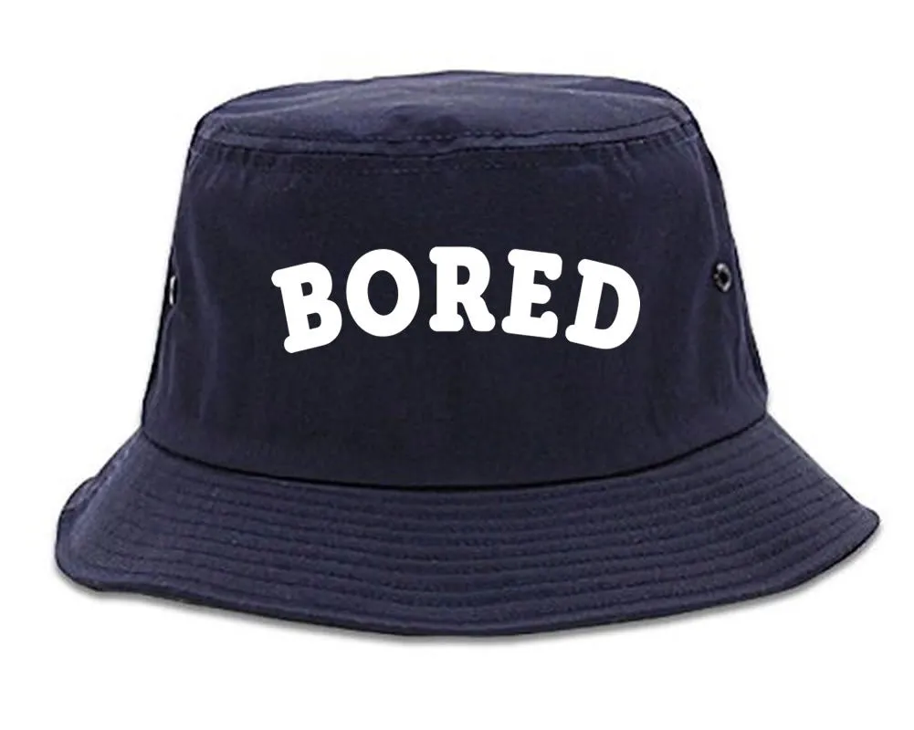 Very Nice Bored Arch Lazy Black Bucket Hat Navy Blue