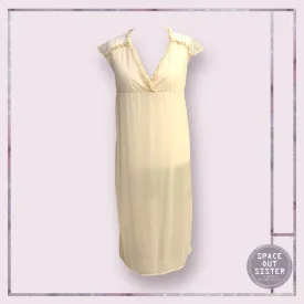 Vintage Polka Shoulder Ruffle Nightdress