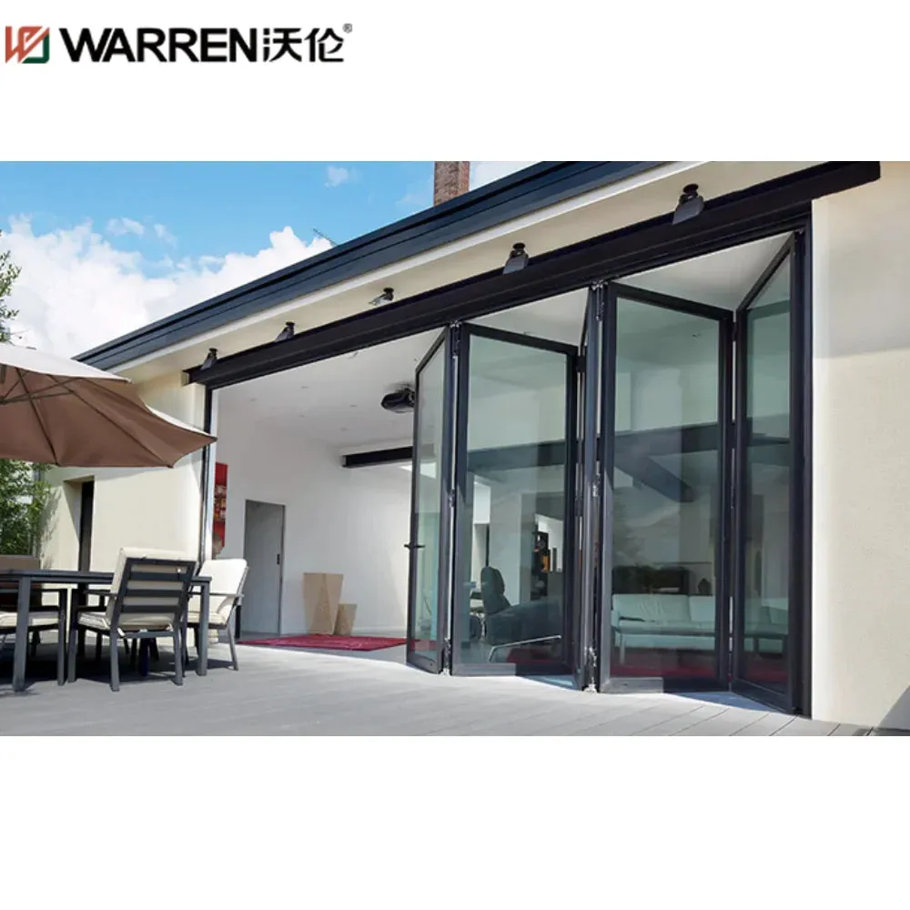 Warren 32x80 Bifold Door 6 Panel Exterior Door Bifold 96 Inch Door Folding Glass Patio Aluminum