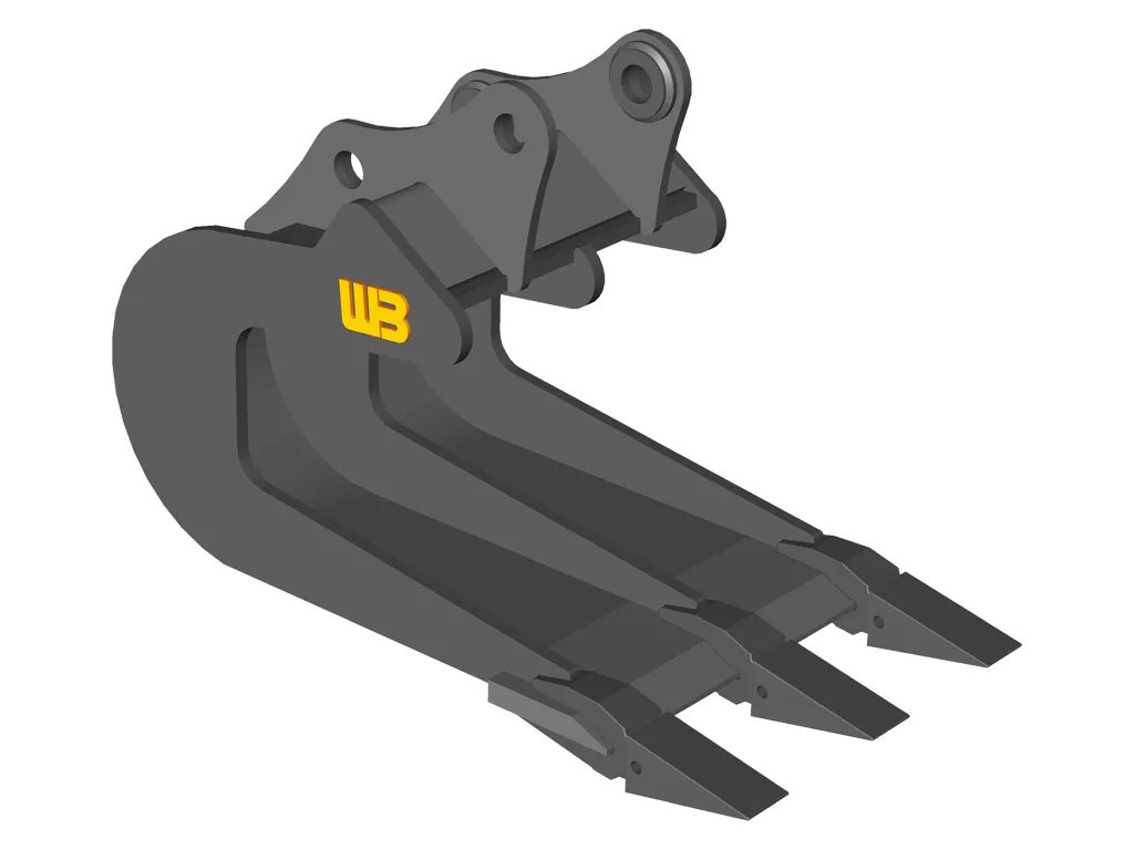WERK-BRAU Pavement Removal Bucket for 5,000 - 11,000 lbs. Excavators. (Mini 1)(Mini 15)